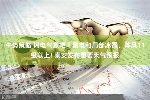 牛势策略 闪电气象吧丨雷电和局部冰雹、阵风11级以上! 泰安发布重要天气预报