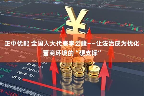 正中优配 全国人大代表李云峰——让法治成为优化营商环境的“硬支撑”