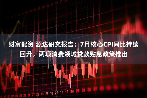 财富配资 源达研究报告：7月核心CPI同比持续回升，两项消费领域贷款贴息政策推出