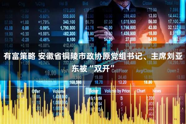 有富策略 安徽省铜陵市政协原党组书记、主席刘亚东被“双开”